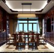 中式风格三居室130平餐厅装修效果图片大全