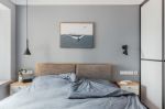 金地艺境90平北欧风格卧室床头吊灯设计效果图