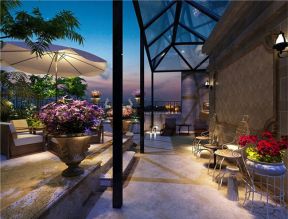 珊瑚湾畔雅居260㎡美式别墅阳台装修效果图