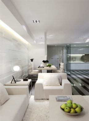 中海观园国际132㎡现代简约客厅沙发装修效果图