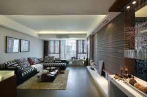 海湖星城120平米二居现代客厅装修设计效果图