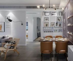 丰台园博府83平米三居室北欧风格餐厅装修设计效果图