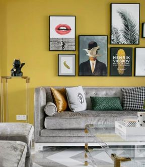 隆源国际城现代风格135平客厅沙发设计效果图片