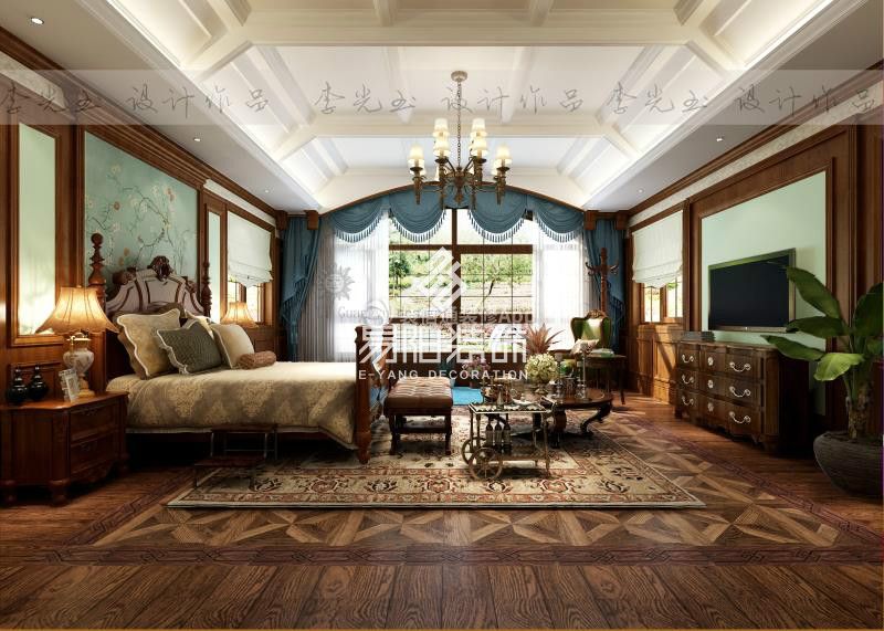 丽水家园700平美式风格卧室装修效果图