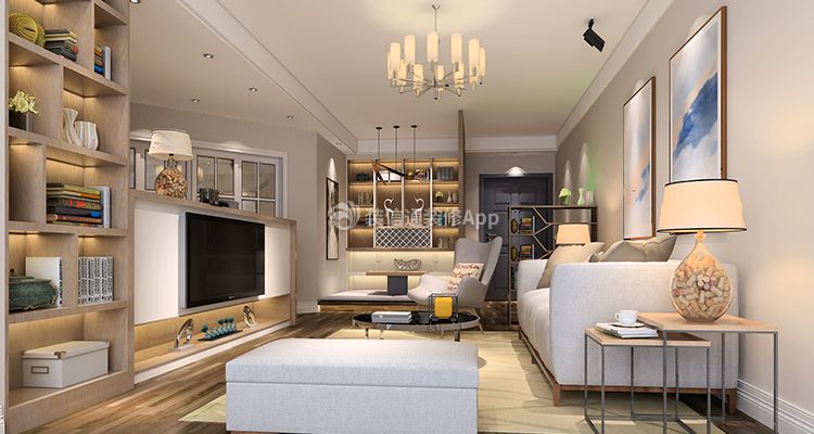 康城国际现代88平二居室客厅装修案例