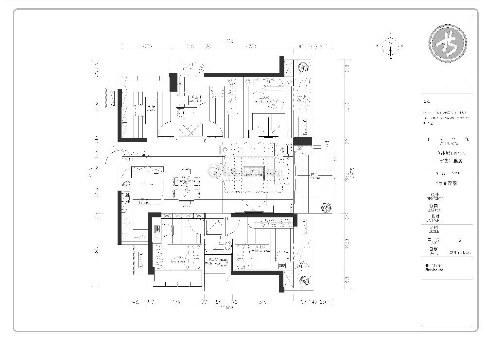 寶能城雅居135平米四居室現(xiàn)代風格平面圖