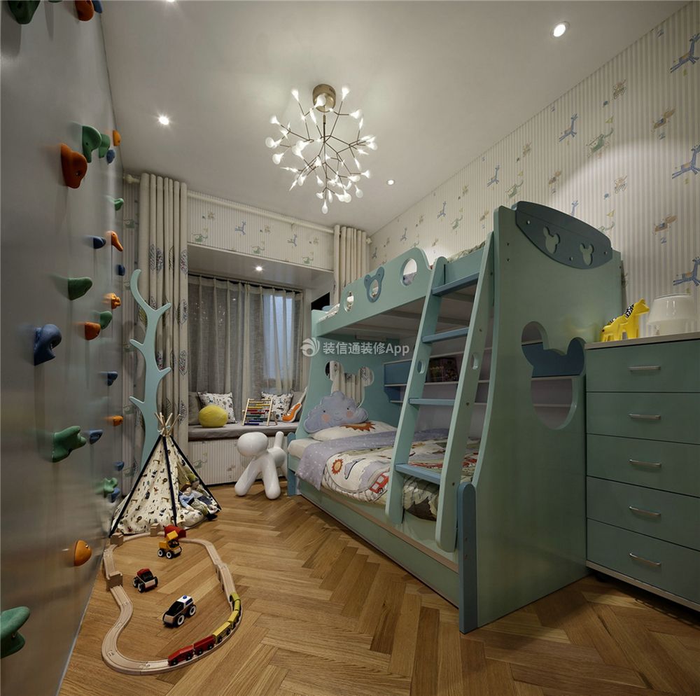 东圃天力居85㎡北欧风格儿童房装修效果图