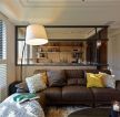 信德上城98㎡美式风格客厅沙发装修效果图