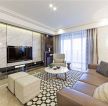 富力半岛90㎡现代风格客厅沙发装修效果图