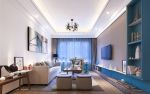 锦绣香江90㎡现代简约客厅背景墙装修效果图
