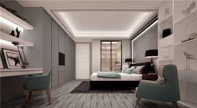 凤凰城现代简约122平三居室卧室装修案例