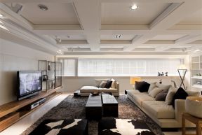 雅居乐地产120㎡现代风格客厅沙发装修效果图
