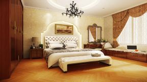 西山御园140平欧式风格卧室装修效果图