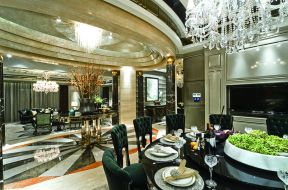 星河湾248平米欧式古典风格餐厅装修设计图