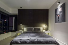 绿景后湾90㎡现代风格卧室背景墙装修效果图