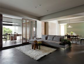 御水湾100㎡现代风格客厅沙发装修效果图