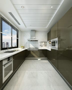 现代风格三居室88平米厨房装修效果图片大全