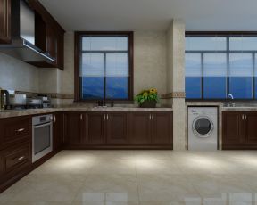 现代风格三居室150平米厨房装修效果图片大全