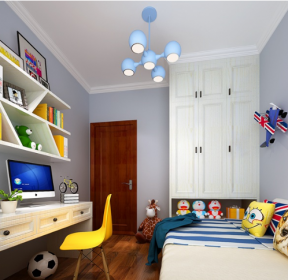 雅兰亭125平米现代中式风格儿童房装修样板间-每日推荐
