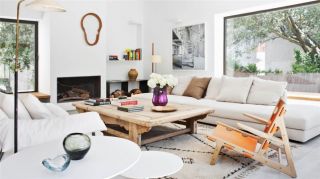 雅居乐200㎡现代简约复式客厅装修效果图