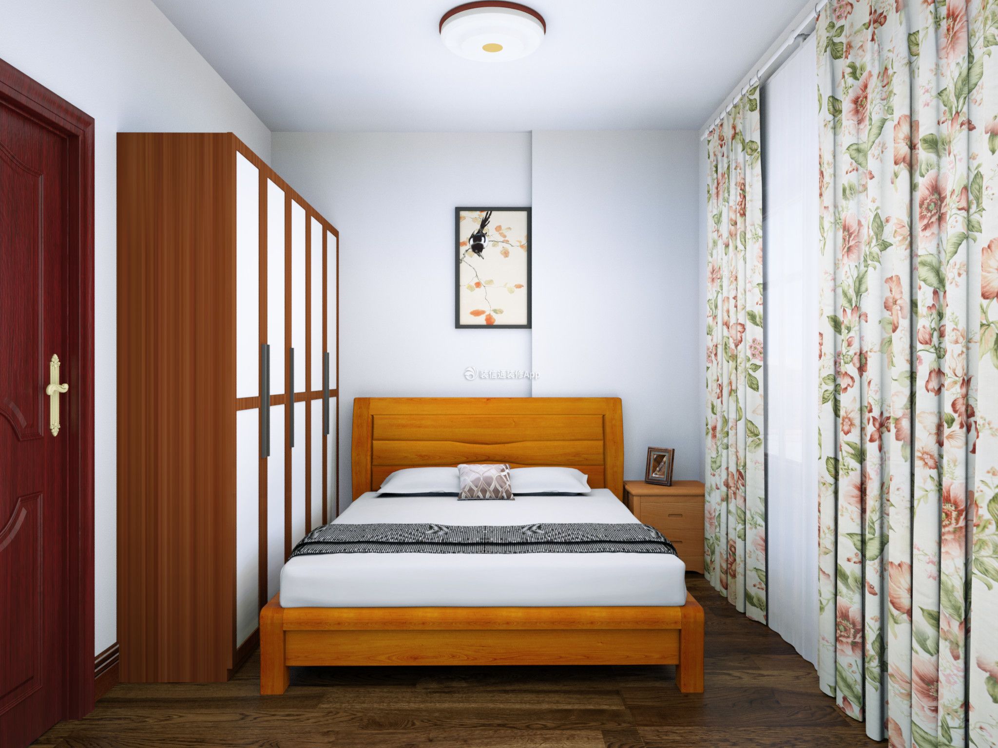 中式风格158平三居室卧室装修效果图片大全