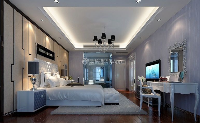 欧式风格210平三居室卧室装修效果图片赏析