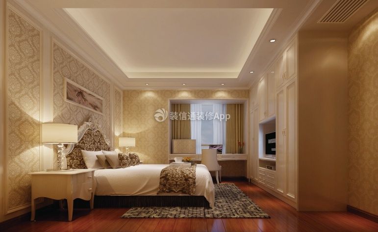 欧式风格165平三居室卧室装修效果图片欣赏