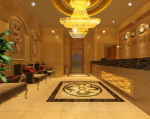 宝林阁酒店10000平米现代风格酒店接待台设计图