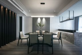 米兰阳光现代简约112平三居室餐厅装修案例