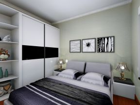 现代风格92平三居室卧室装修效果图片鉴赏