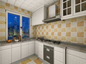 混搭风格92平米三居室厨房装修效果图片欣赏