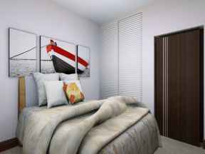 现代风格78平米两居室卧室装修效果图片大全