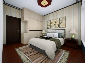 中式风格97平三居室卧室装修效果图片大全