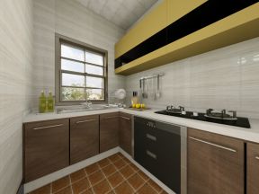 中式风格97平三居室厨房装修效果图片大全
