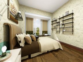 美式风格97平三居室卧室装修效果图片赏析