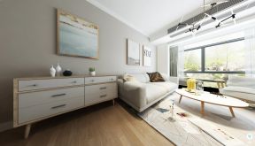 碧荷亭100平米三居室港式简约沙发背景墙装修设计效果图