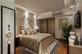 新月明珠花园112㎡新中式风格卧室装修效果图