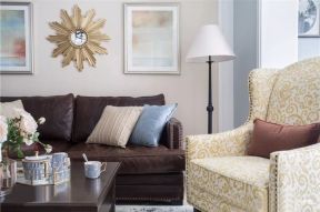南湖御景三居130平美式风格客厅沙发装修效果图