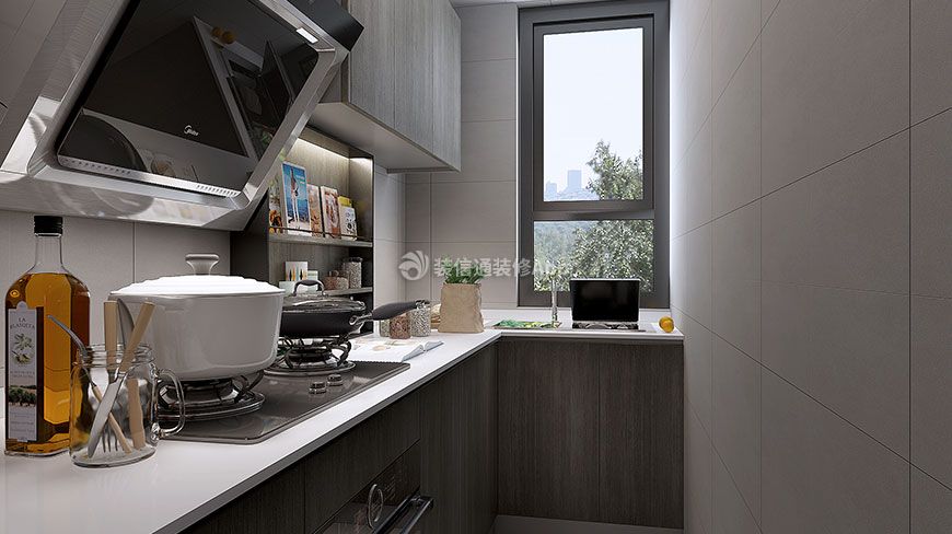 新华联家园95平现代简约95平二居室厨房装修案例