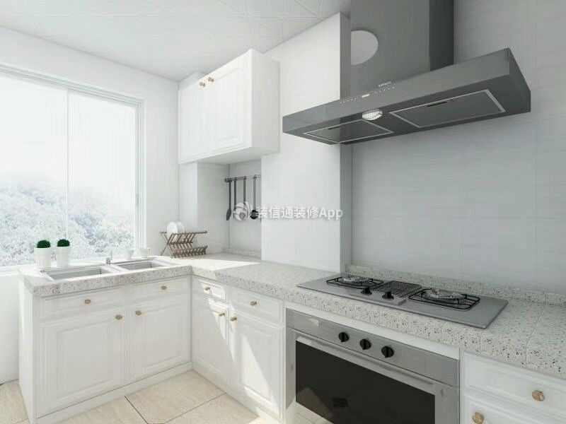 现代风格90平三居室厨房装修效果图片赏析