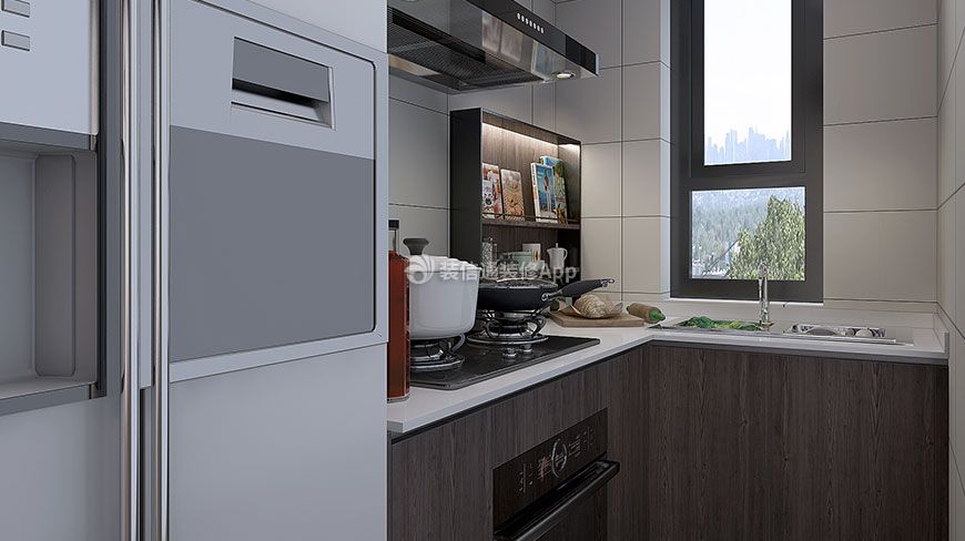 东洲家园北欧90平二居室厨房装修案例