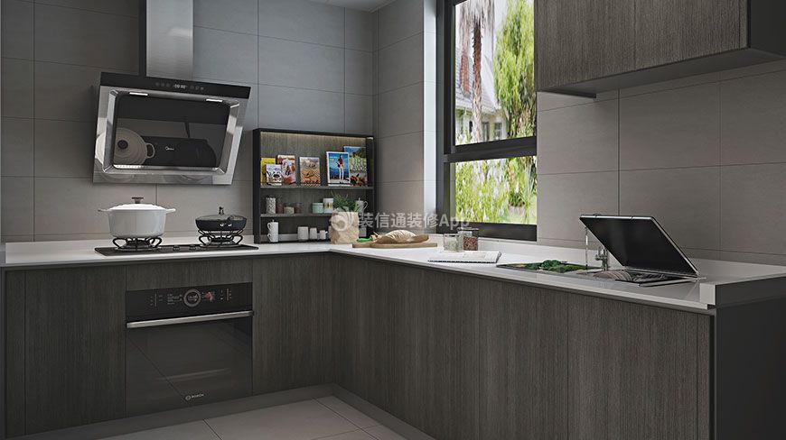 中信新城现代简约90平二居室厨房装修案例