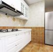 150平米田园风格房子厨房背景墙砖设计图片