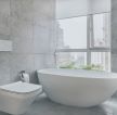 150平米房子简约风格卫生间白色浴缸设计图片