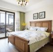 150平米美式风格房子卧室实木床设计图片