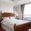 150平米美式风格房子卧室床头柜装饰设计图片