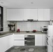 150平米现代简约风格房子白色厨房设计图片