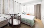 海润滨江四居150混搭风格卧室带婴儿床装修设计效果图