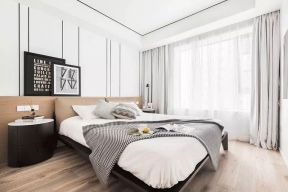 世茂国际公寓现代简约87平二居室卧室装修案例