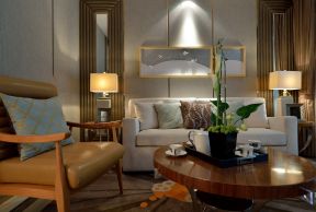 宝湖海悦三居130平现代风格客厅沙发装修效果图